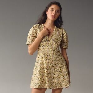 Floral Yellow Mini Dress